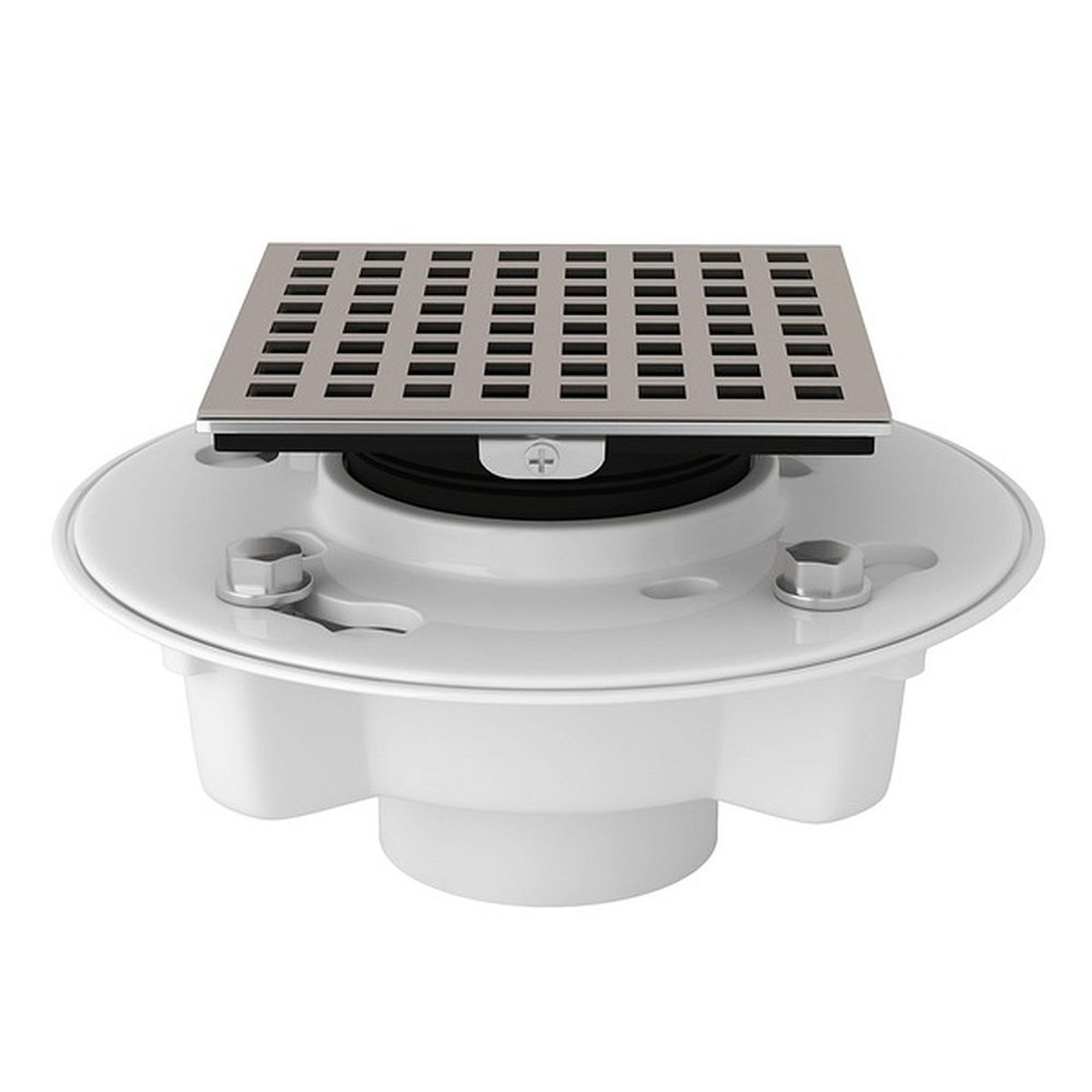 PVC 2-in X 3-in Drain Kit with 3143 Matrix Decorative Cover in Satin Nickel