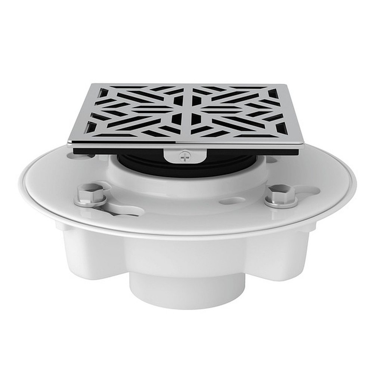 PVC 2-in X 3-in Drain Kit with 3144 Mosaic Decorative Cover in Polished Chrome