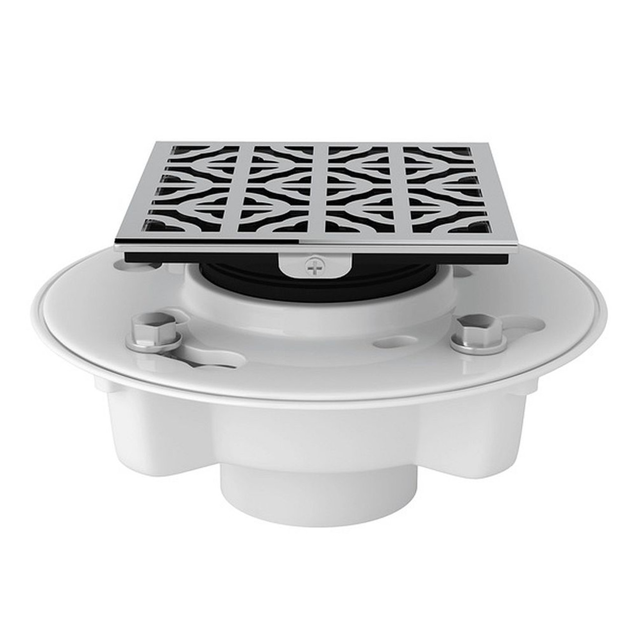 PVC 2-in x 3-in Drain Kit with 3146 Petal Decorative Cover in Polished Chrome