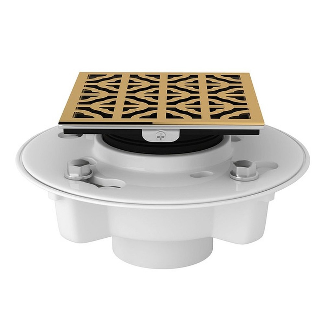 PVC 2-in x 3-in Drain Kit with 3146 Petal Decorative Cover in Italian Brass