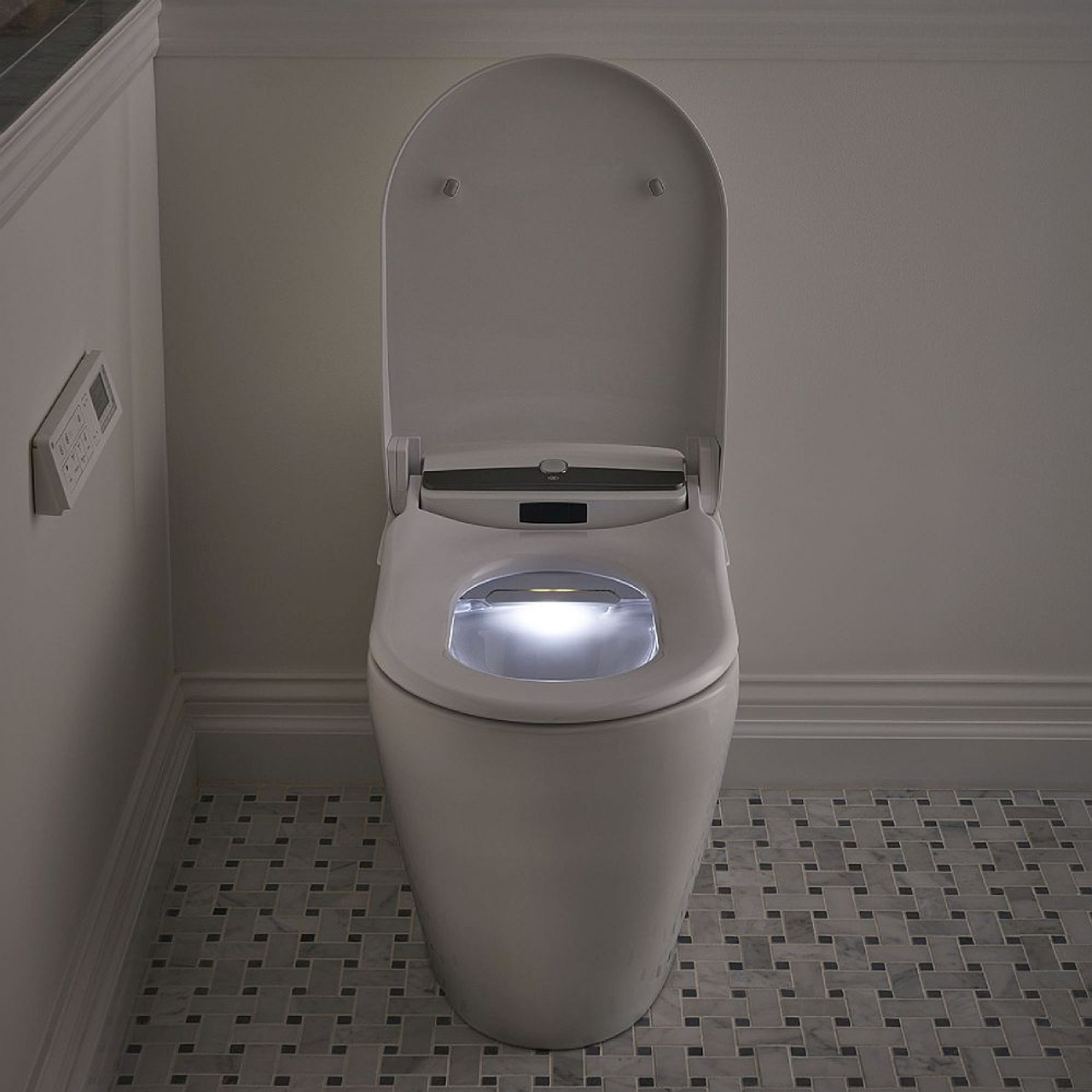 DXV AT200 LS SpaLet Integrated Electronic Bidet Toilet, in Canvas White