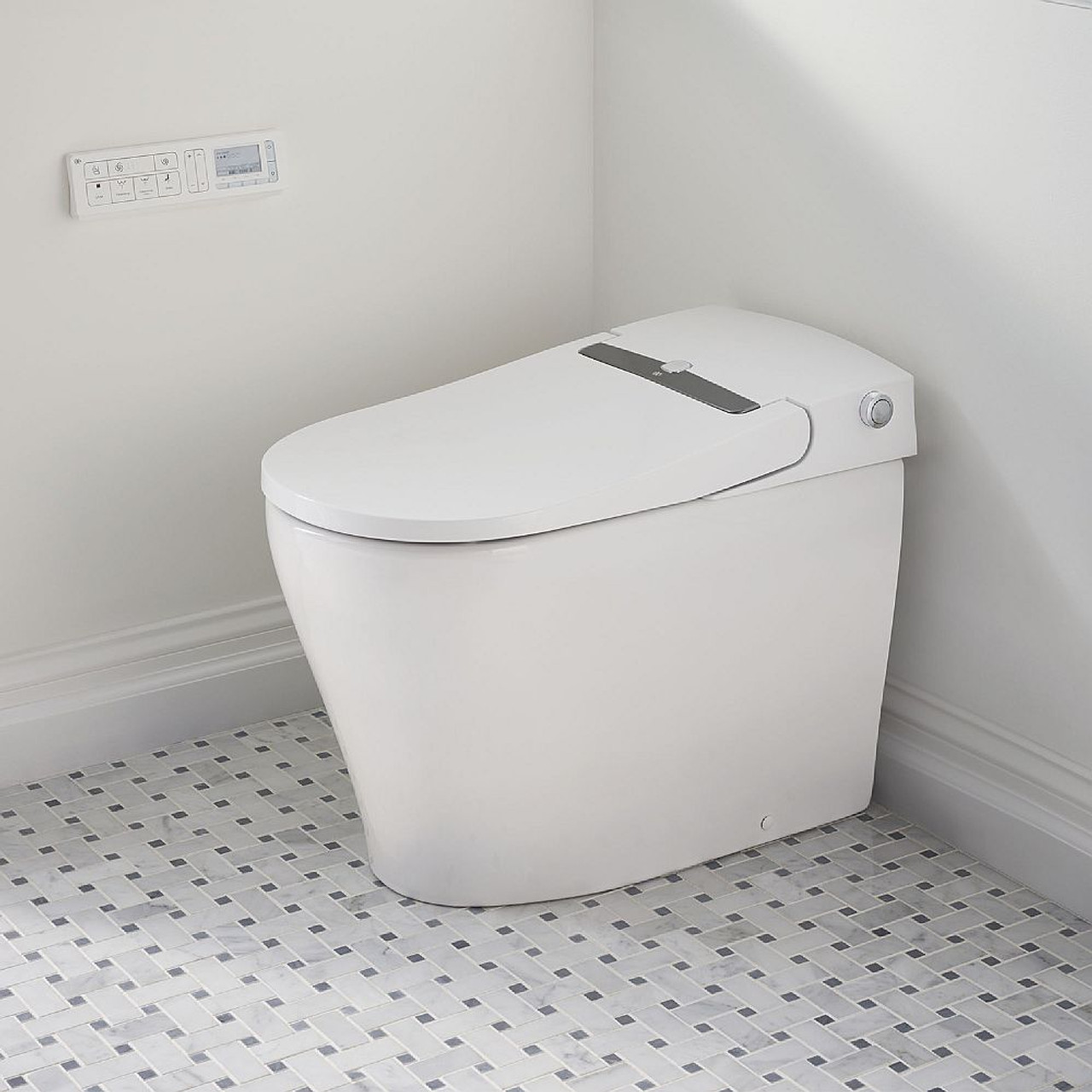 DXV AT200 LS SpaLet Integrated Electronic Bidet Toilet, in Canvas White