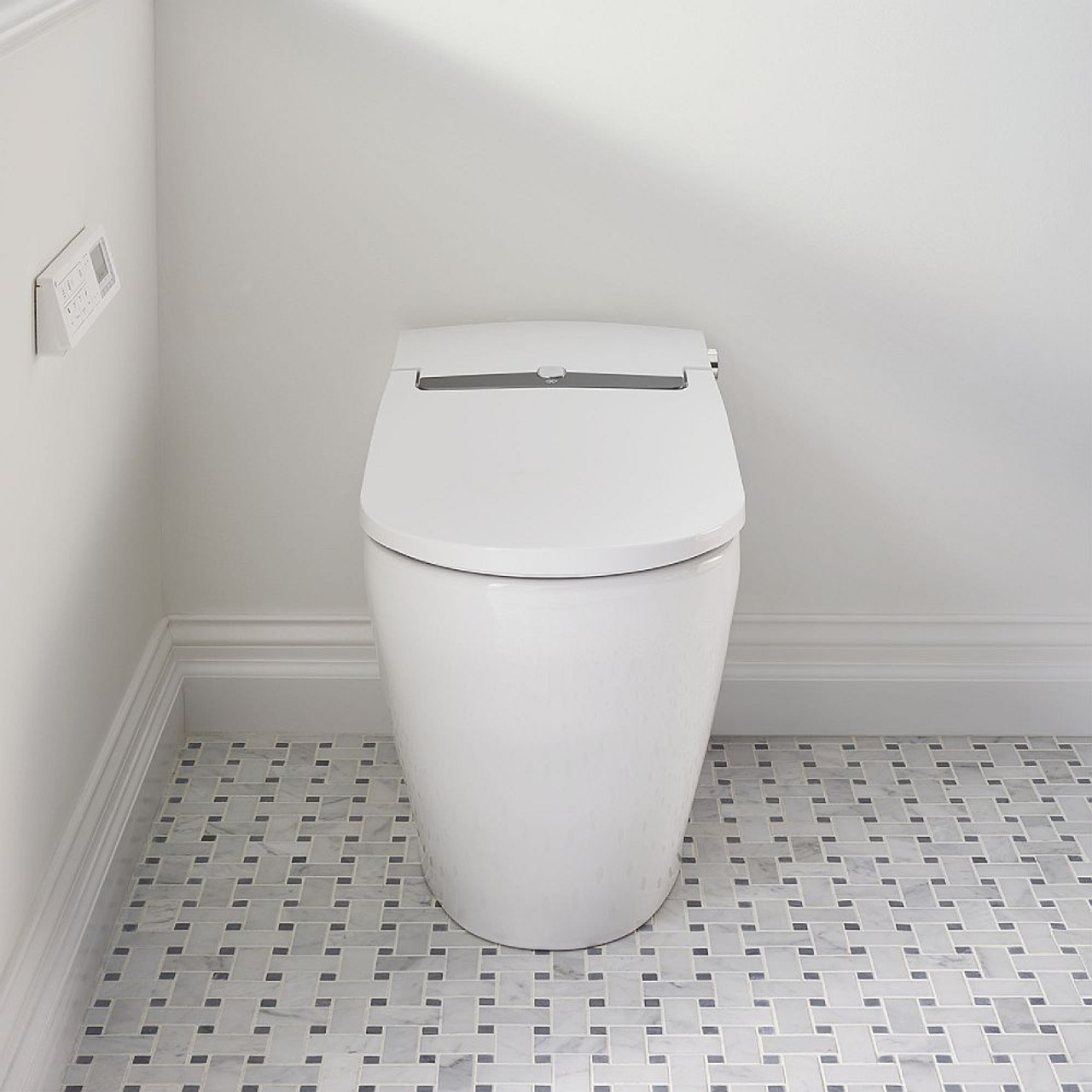 DXV AT200 LS SpaLet Integrated Electronic Bidet Toilet, in Canvas White