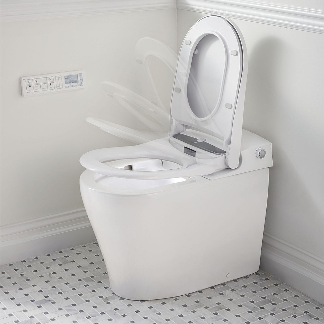 DXV AT200 LS SpaLet Integrated Electronic Bidet Toilet, in Canvas White