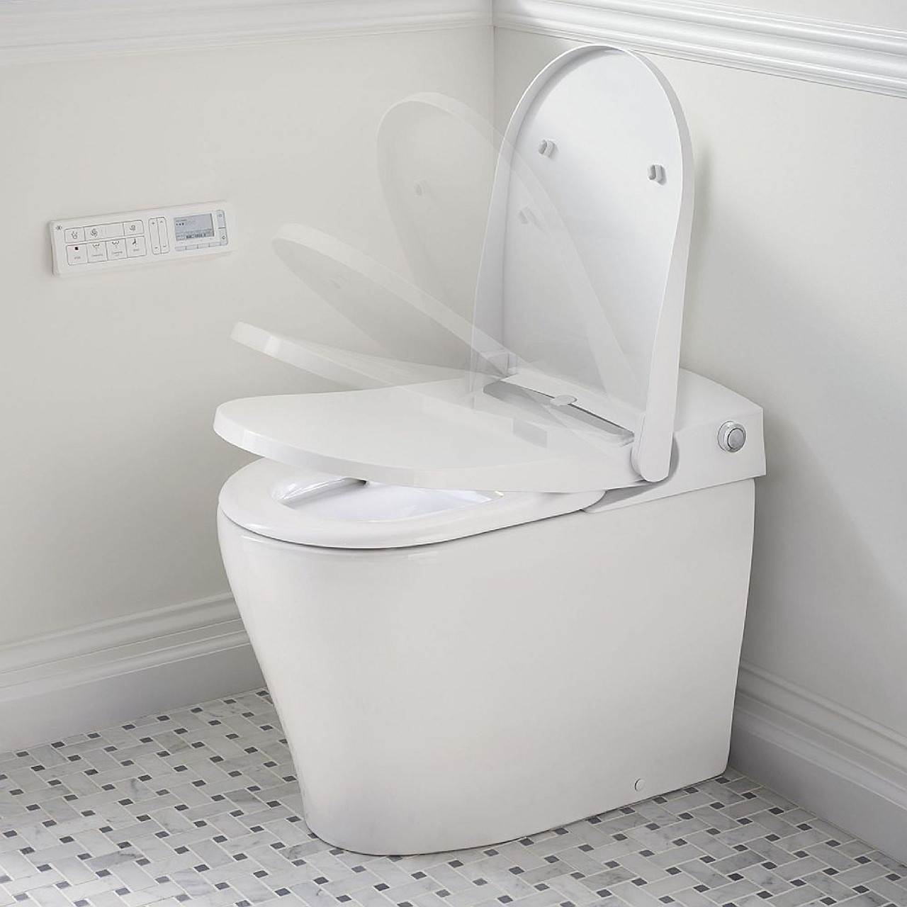 DXV AT200 LS SpaLet Integrated Electronic Bidet Toilet, in Canvas White