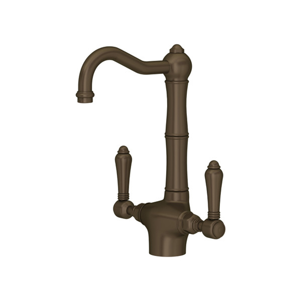 Rohl A1680LMTCB-2 Acqui Single Hole Column Spout Bar and Food Prep Faucet, Tuscan Brass