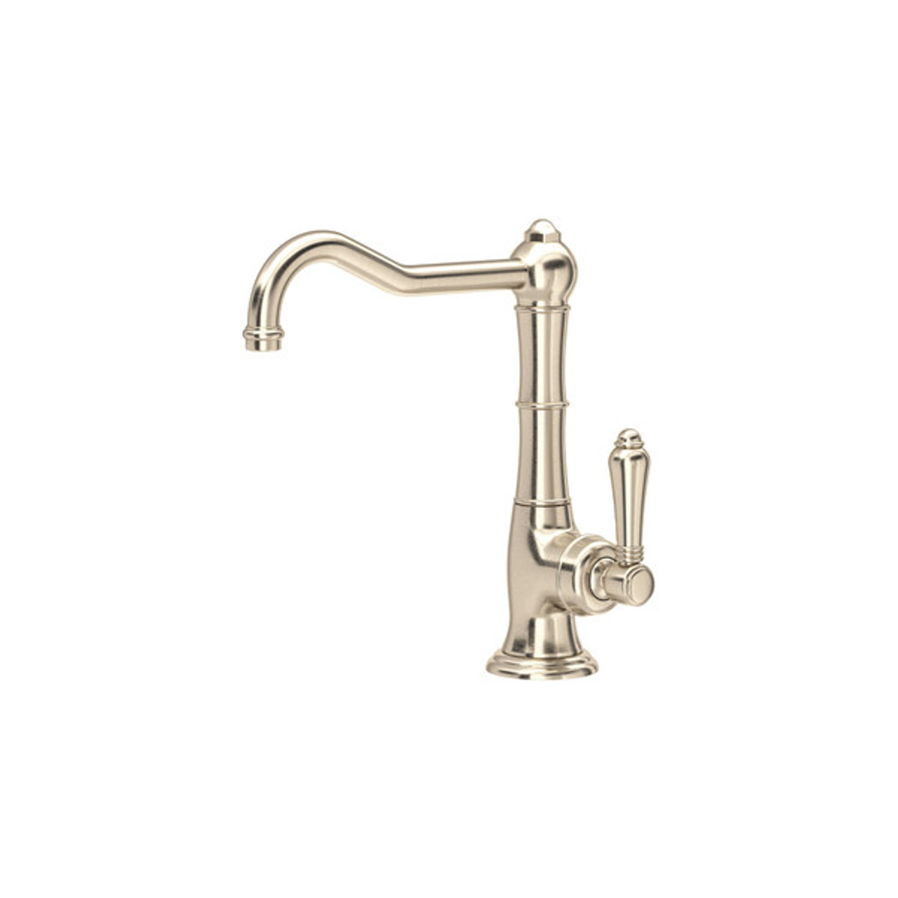 Rohl A3650/6.5MSTN-2 Cinquanta Single Hole Column Spout Bar and Food Prep Faucet, Satin Nickel