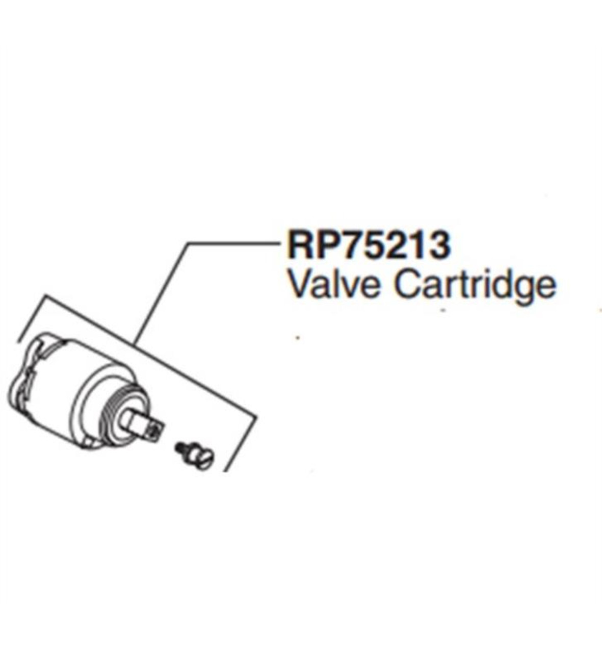 Replacement Valve Cartridge in Polished Chrome