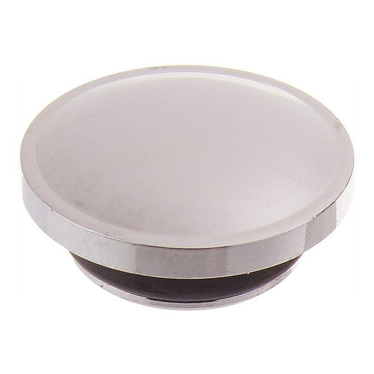 Pressure Fit Metal Screw Cover Cap Indice With Plain Blank Top In Satin Nickel