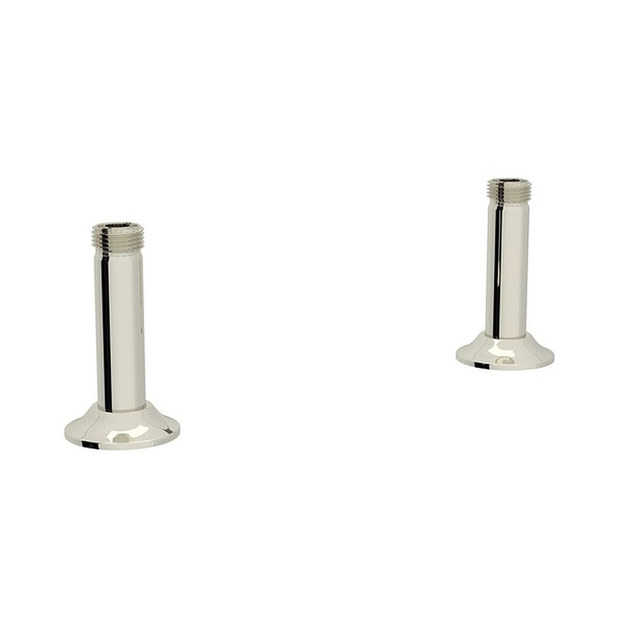 Georgian Era Straight Deck Unions For Bridge Faucet In Polished Nickel