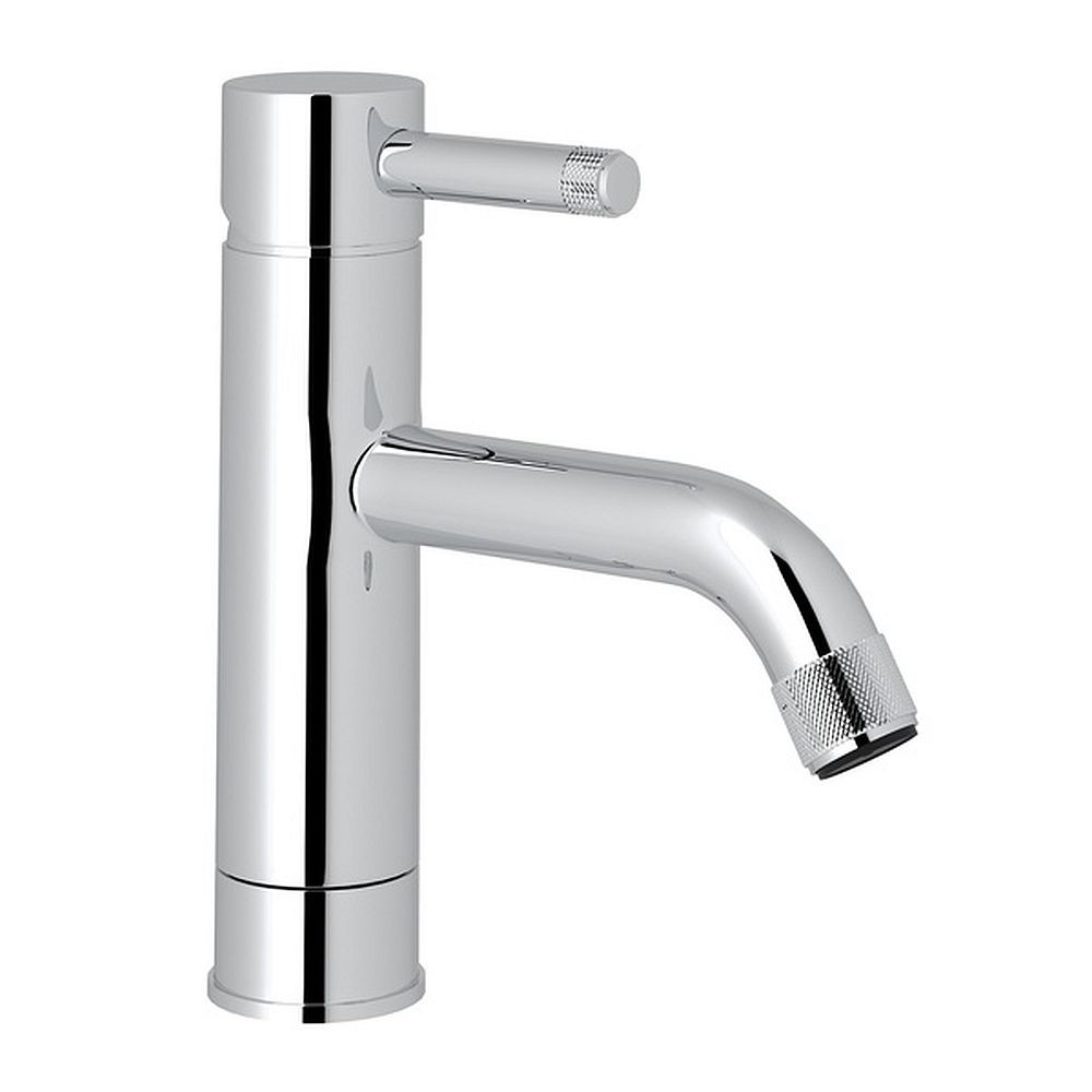Single Hole Lavatory Faucet with Industrial Metal Levers in Polished Chrome