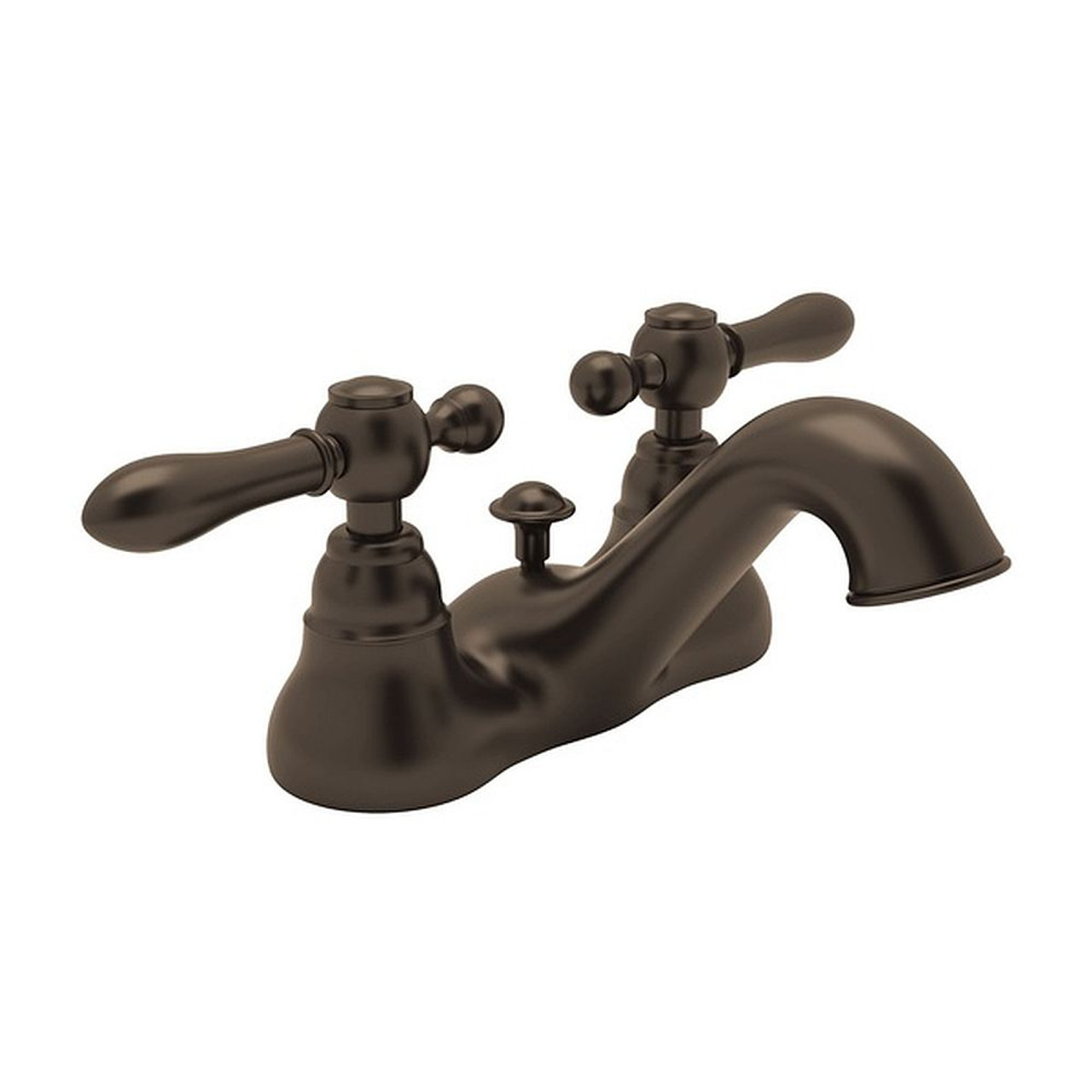 4" Centerset Lavatory Faucet with Classic Metal Levers and Pop-Up in Tuscan Brass 4" Centerset Lavatory Faucet with Classic Metal Levers and Pop-Up in Tuscan Brass