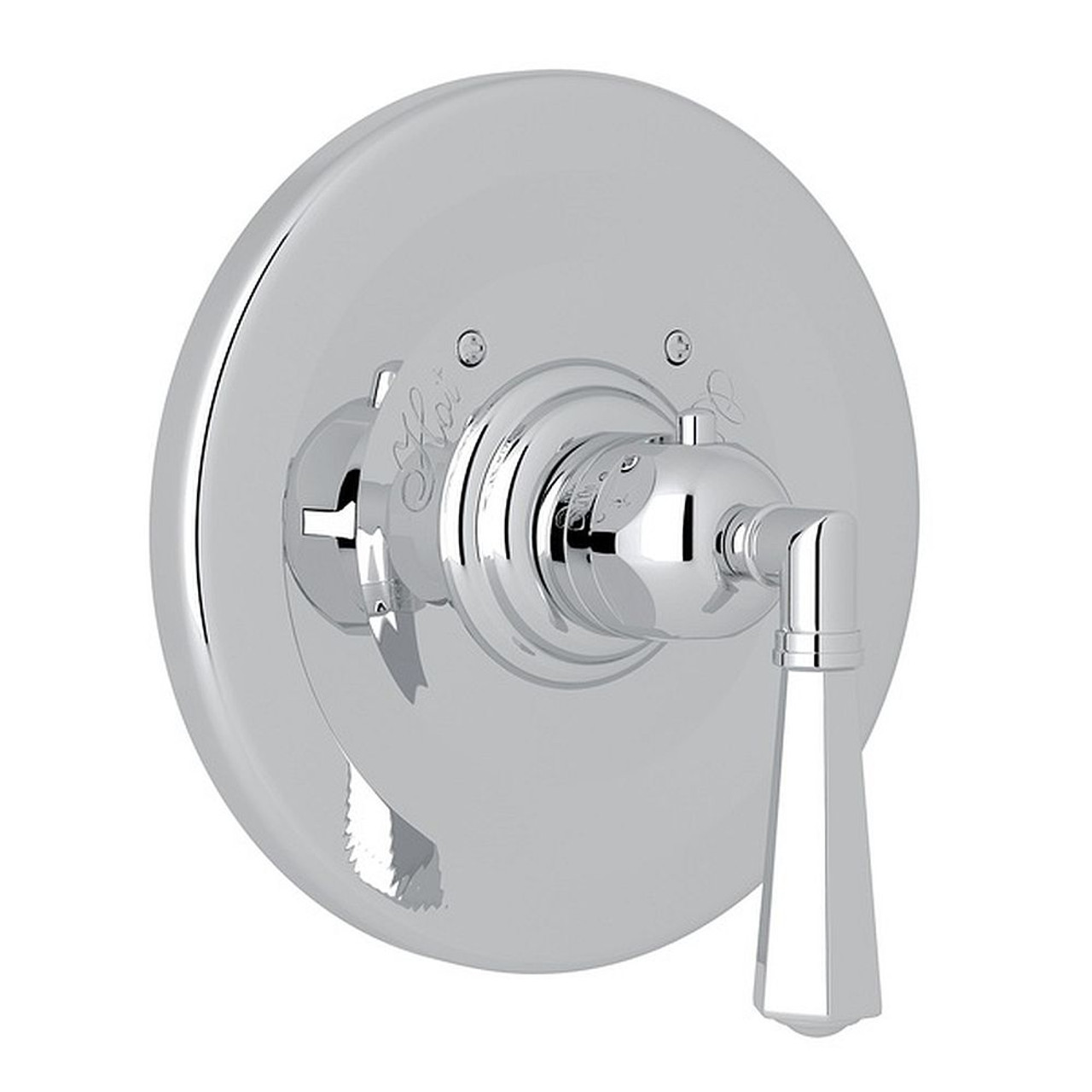 Rohl A4814LMAPC Thermostatic Trim Plate with Metal Lever and without Volume Control in Polished Chrome