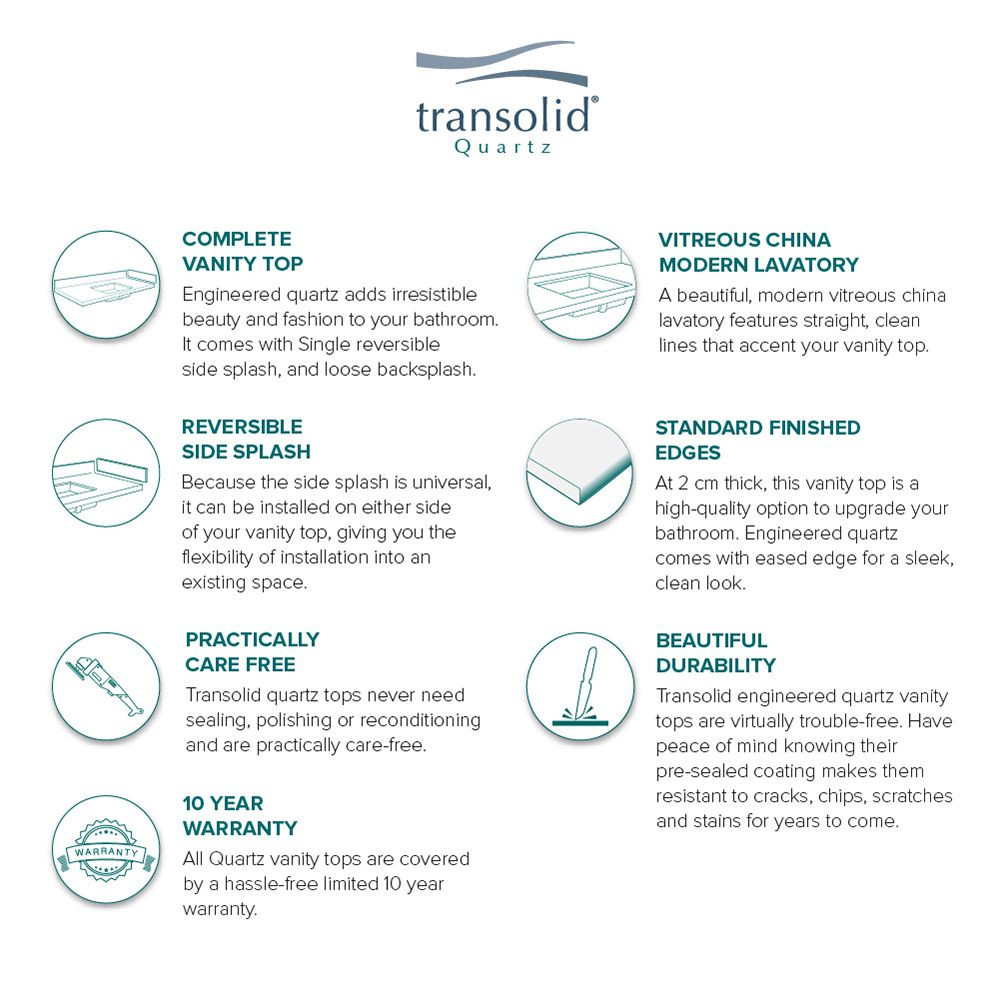 27.5 in. W x 22.25 in. D Quartz Vanity Top in Natural White with 4in Centerset and Rectangular Undermount Sink