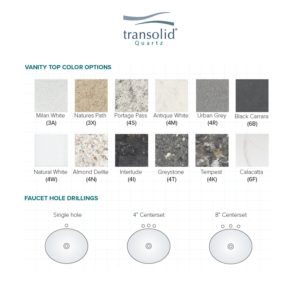 37 in. W x 22.25 in. D Quartz Vanity Top in Natural White with 4in Centerset and Rectangular Undermount Sink