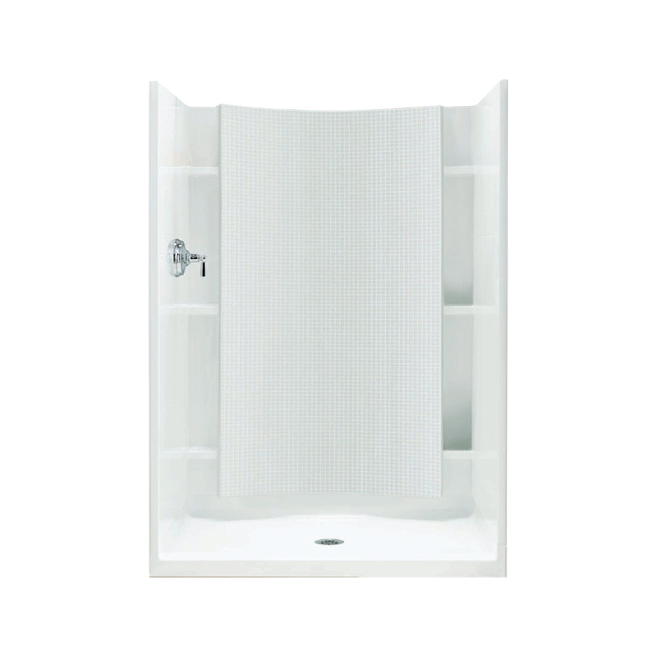 77-in x 36-in x 42-in Vikrell Wall and Floor 4-Piece Alcove Shower Kit in White 77-in x 36-in x 42-in Vikrell Wall and Floor 4-Piece Alcove Shower Kit in White