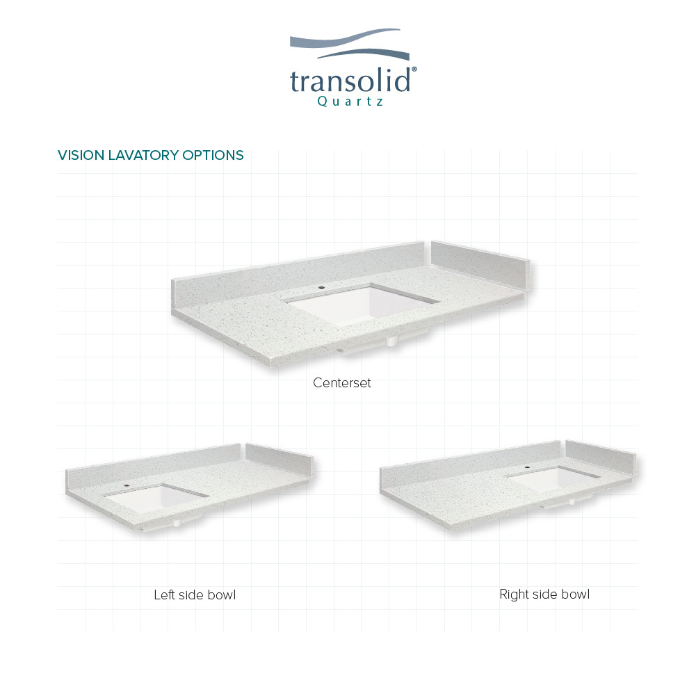 61 in. W x 22.25 in. D Quartz Vanity Top in Milan White with 8in Centerset and Rectangular Undermount Sink