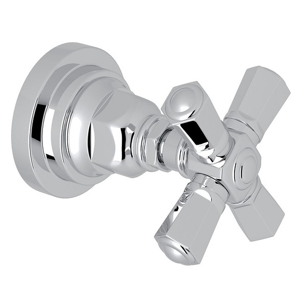 Rohl A4924XMAPCTO 1/2-in Thermostatic/Diverter Control Trim with Cross Handle in Polished Chrome