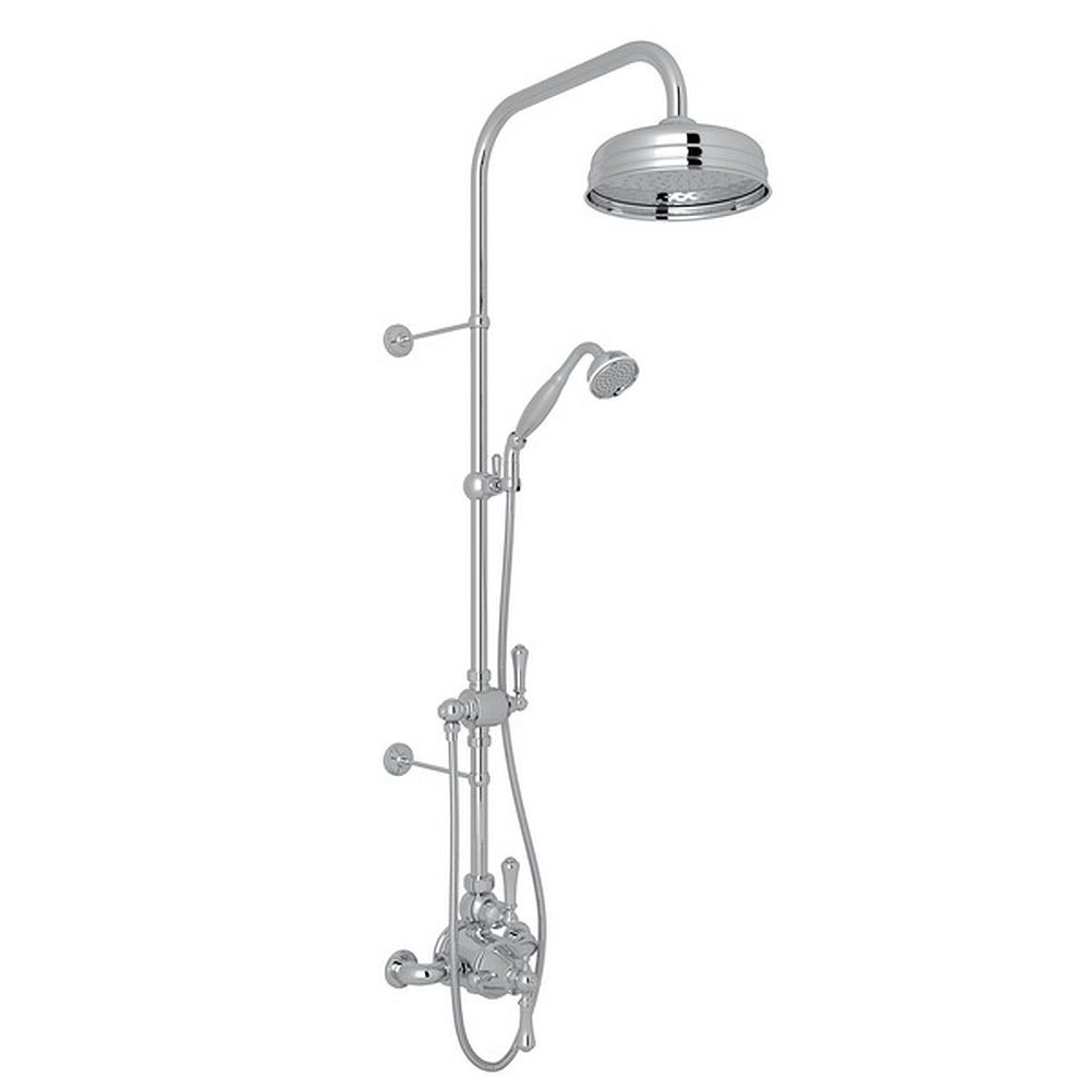 Thermostatic Shower Package with Solid Metal Lever Handles in Polished Chrome