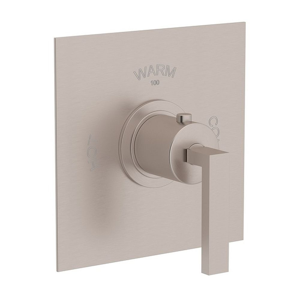 Thermostatic Trim without Volume Control with Metal Lever Handle in Satin Nickel