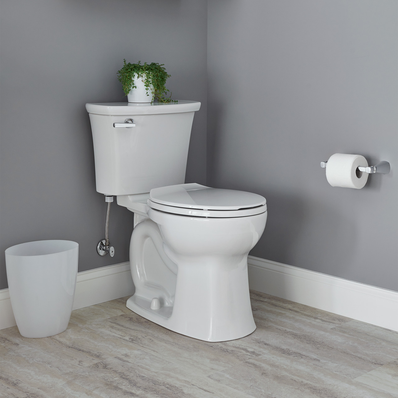 2-Piece Right Height Round Front Toilet in White 2-Piece Right Height Round Front Toilet in White