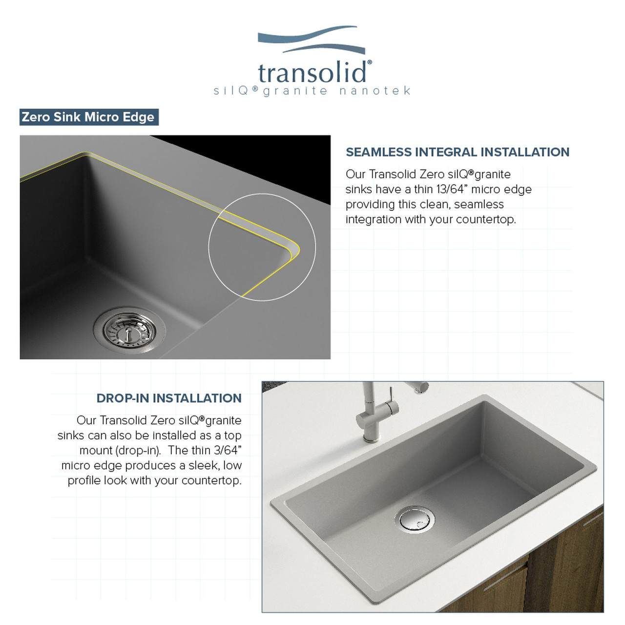 30-in x 18-in x 8-in silQ Granite Kitchen Sink with Super Single Bowl, Integral, Drop-in, Undermount Installation, with 0 Holes, In Total Black