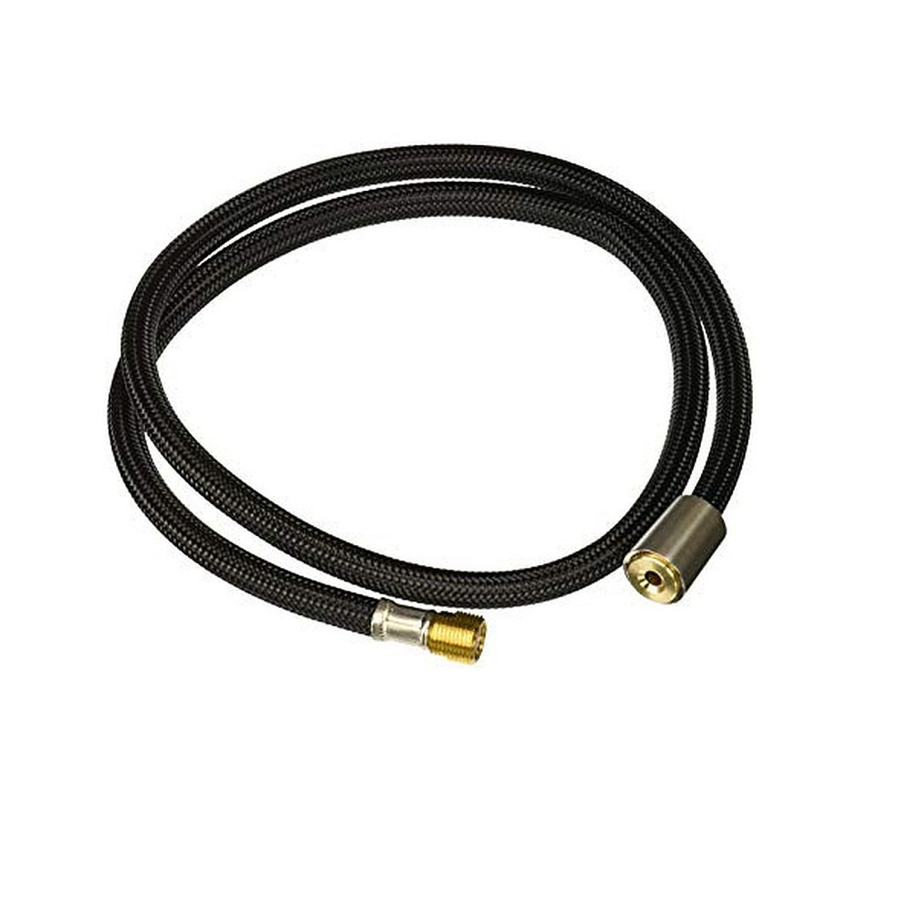 47" Black Nylon Rinse Hose for Sidespray Kitchen Faucets in Polished Chrome