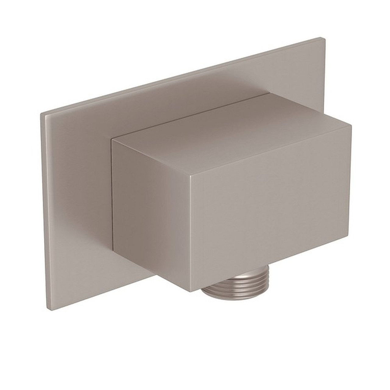 Modern Square Handshower Wall Outlet in Satin Nickel