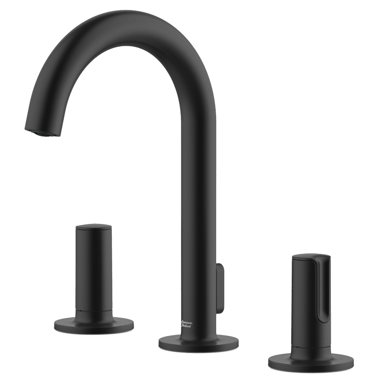 Widespread Faucet with Knob Handles in Matte Black
