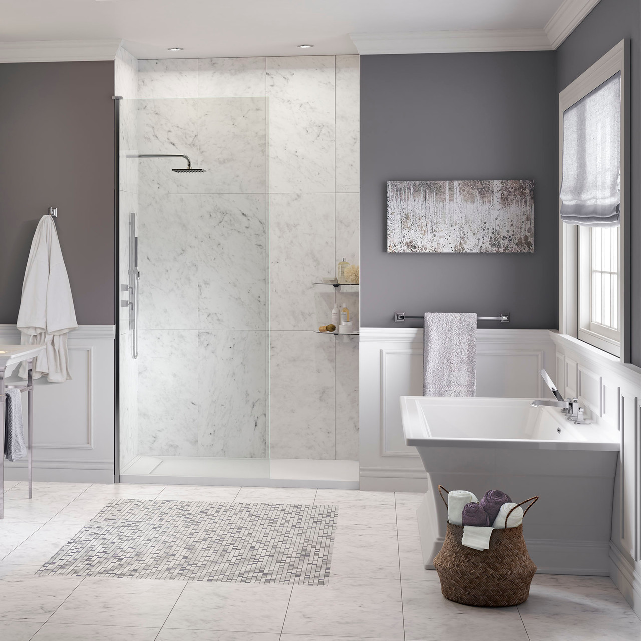Roman Tub Faucet with Personal Hand Shower in Polished Chrome