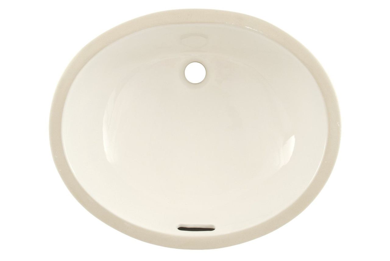 17-in Undermount Bathroom Sink with Overflow and SanaGloss Ceramic Glaze in Colonial White 17-in Undermount Bathroom Sink with Overflow and SanaGloss Ceramic Glaze in Colonial White