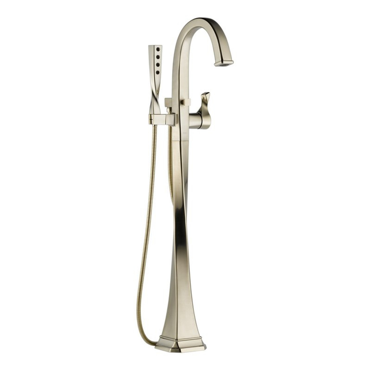 Single Handle Freestanding Tub Filler Trim in Brushed Nickel
