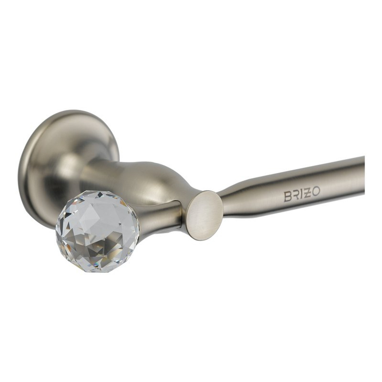 Blue Glass Finial (Pair) in Brushed Nickel