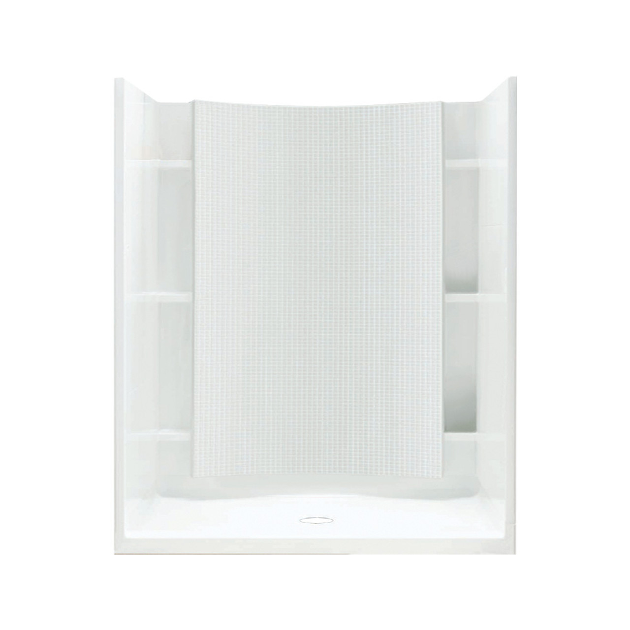 77-in x 36-in x 48-in Vikrell Wall and Floor 4-Piece Alcove Shower Kit in White 77-in x 36-in x 48-in Vikrell Wall and Floor 4-Piece Alcove Shower Kit in White