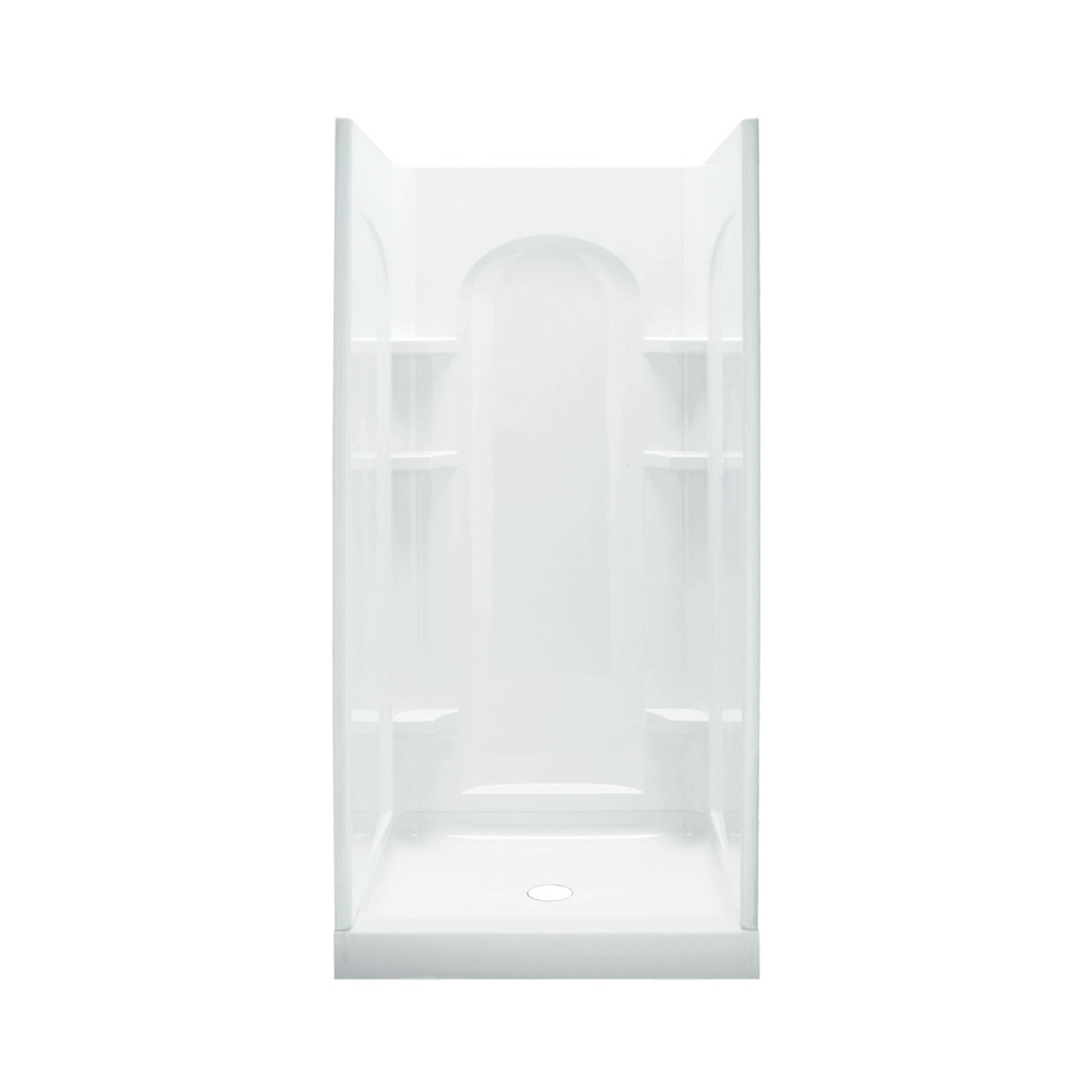75.75-in x 34-in x 36-in Vikrell Wall and Floor 4-Piece Alcove Shower Kit in White 75.75-in x 34-in x 36-in Vikrell Wall and Floor 4-Piece Alcove Shower Kit in White