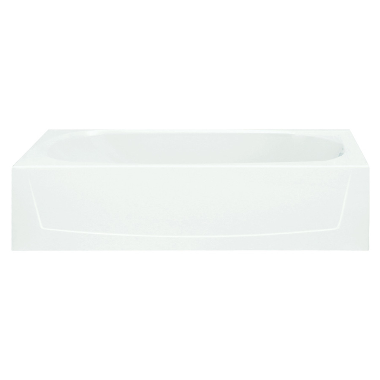 17.25-in x 29-in x 60.25-in Vikrell Oval in Rectangle Skirted Bathtub with Right-Hand Drain in White 17.25-in x 29-in x 60.25-in Vikrell Oval in Rectangle Skirted Bathtub with Right-Hand Drain in White