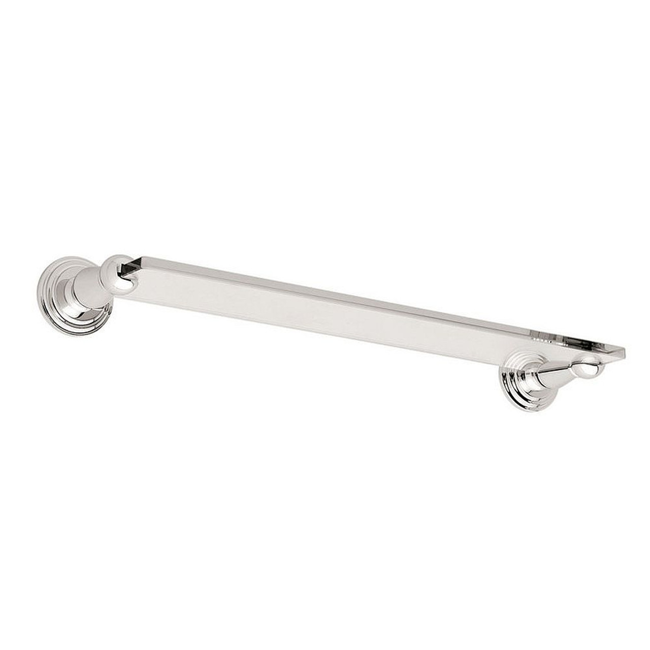 Ginger 1118T-24/SN 24in Glass Shelf in Satin Nickel Ginger 1118T-24/SN 24in Glass Shelf in Satin Nickel