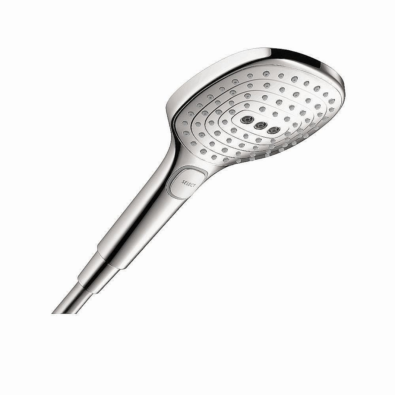 Hansgrohe 26521001 Raindance Select E 2.5 GPM 3-Jet Handshower 120, In Chrome Hansgrohe 26521001 Raindance Select E 2.5 GPM 3-Jet Handshower 120, In Chrome