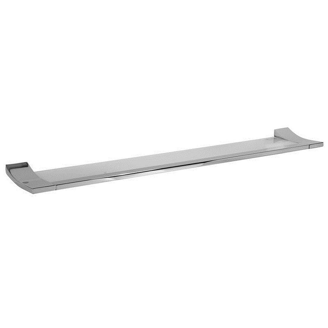 24 Inch Tempered Glass Shelf in Polished Chrome 24 Inch Tempered Glass Shelf in Polished Chrome