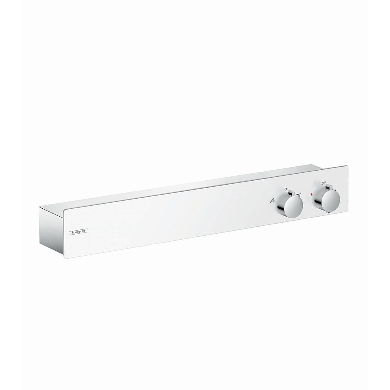 Hansgrohe 13108401 ShowerTablet Thermostatic Trim 600 for Exposed Installation for 2 Functions, In White/Chrome Hansgrohe 13108401 ShowerTablet Thermostatic Trim 600 for Exposed Installation for 2 Functions, In White/Chrome