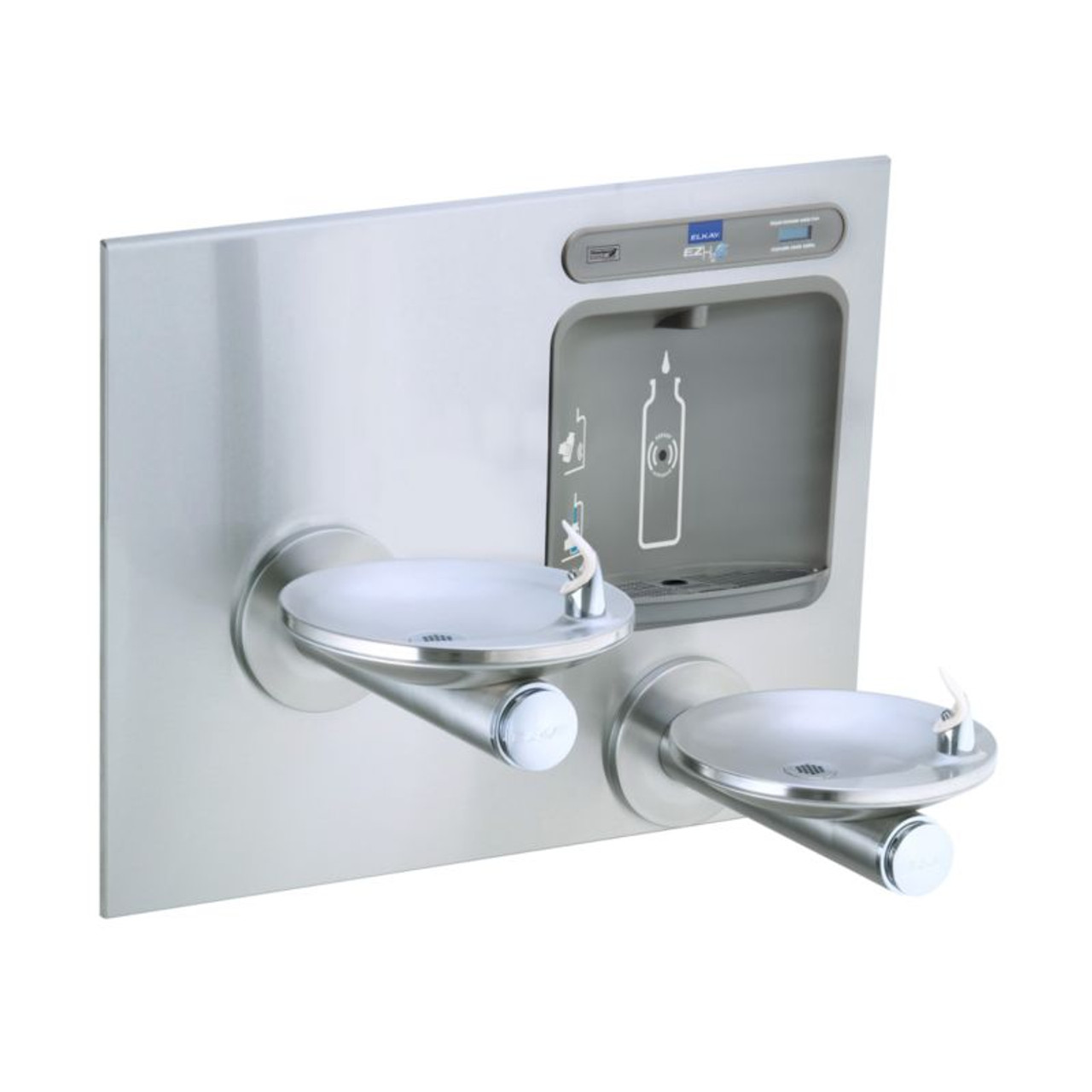 Bottle Filling Station with Integral SwirlFlo Fountain in Stainless Steel