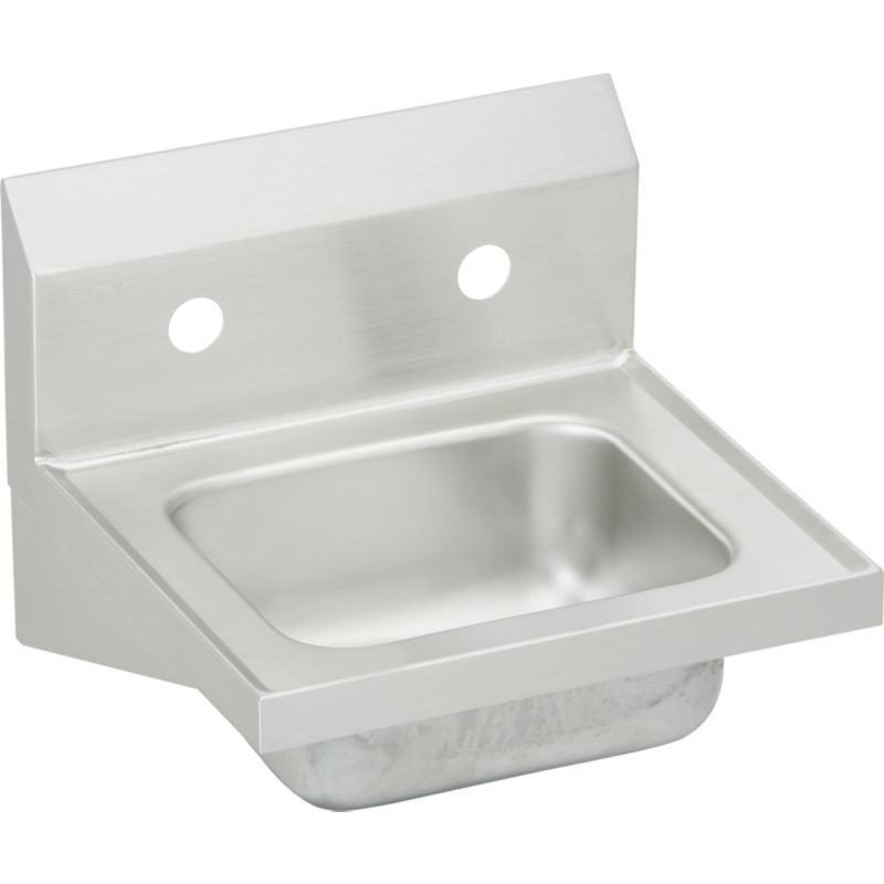 Elkay CHS17162 Commercial Stainless Steel Handwash Sink with 2 Faucet Holes in Buffed Satin