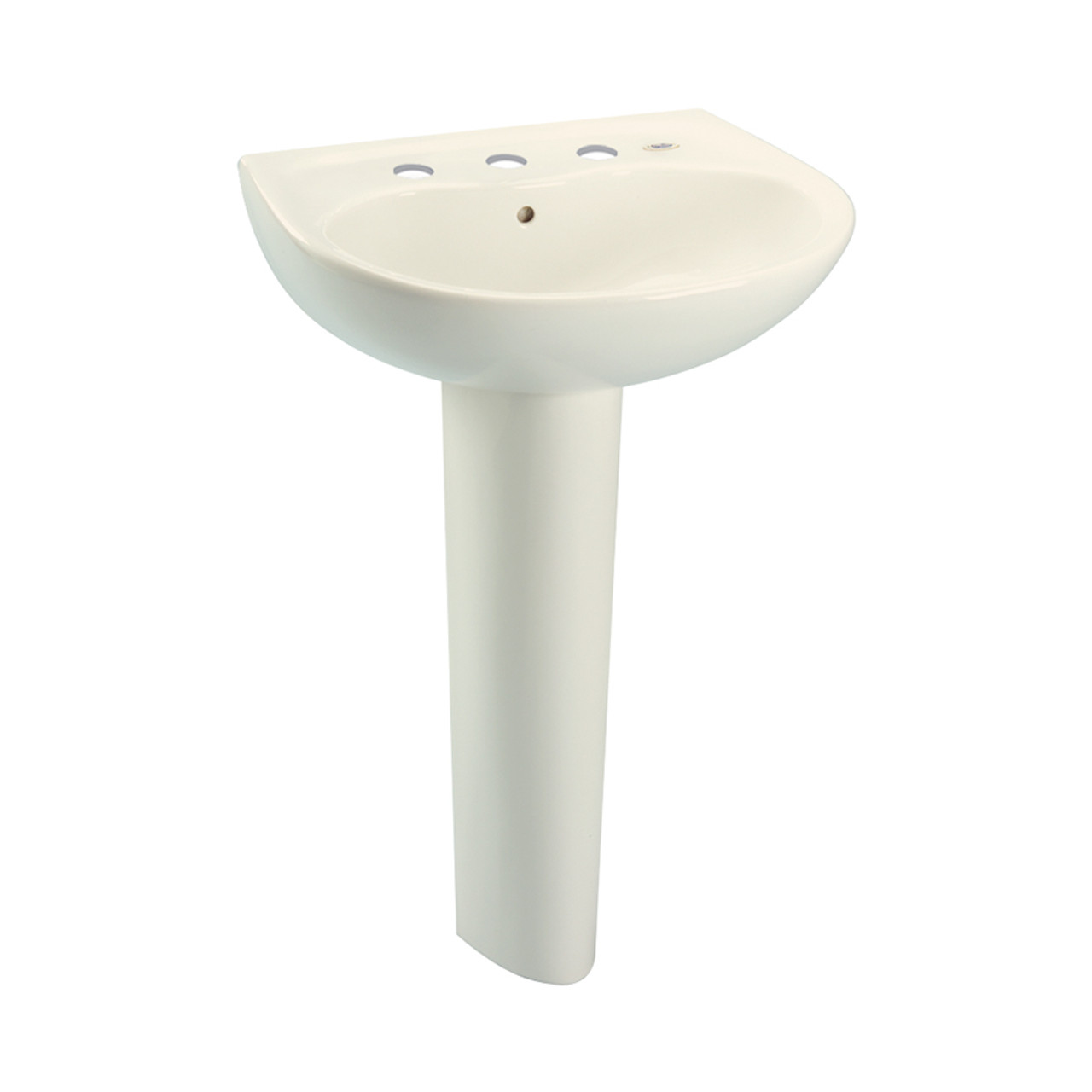 22-7/8-in Pedestal Bathroom Sink with 3 Faucet Holes Drilled, Overflow and SanaGloss Ceramic Glaze, Pedestal Included in Sedona Beige 22-7/8-in Pedestal Bathroom Sink with 3 Faucet Holes Drilled, Overflow and SanaGloss Ceramic Glaze, Pedestal Included in Sedona Beige