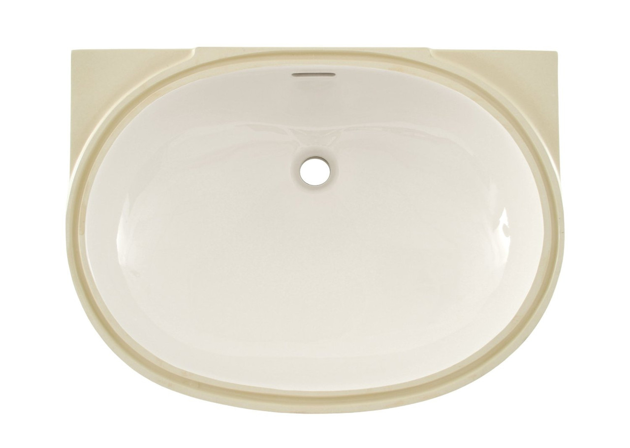 19-5/8-in Undermount Bathroom Sink with Overflow and SanaGloss Ceramic Glaze in Cotton