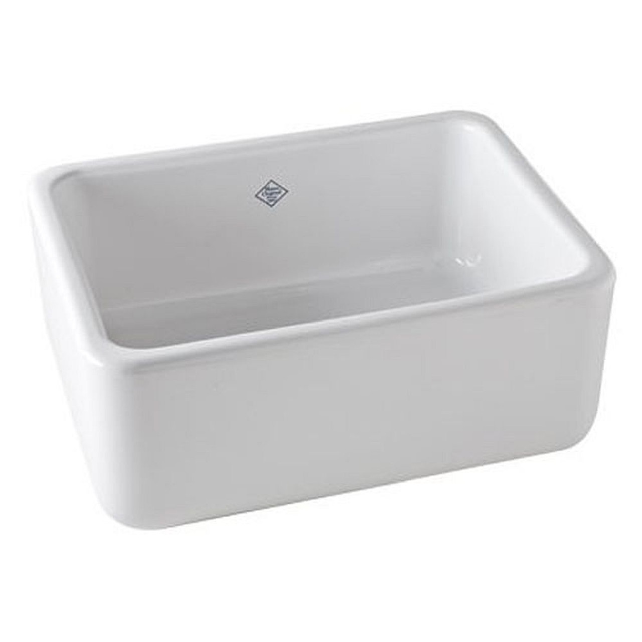 24in Handcrafted, Single-Basin, Fireclay, Apron-Front Farmhouse Kitchen Sink in White 24in Handcrafted, Single-Basin, Fireclay, Apron-Front Farmhouse Kitchen Sink in White