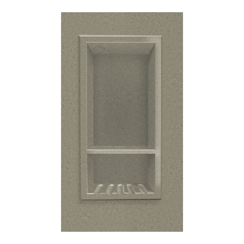7-1/2-in x 15-in Recessed Shampoo Caddy in Peppered Sage