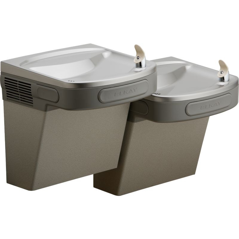 Versatile Filtered Wall Mount Bi-Level ADA w/VR Bubbler Cooler in Light Gray Granite