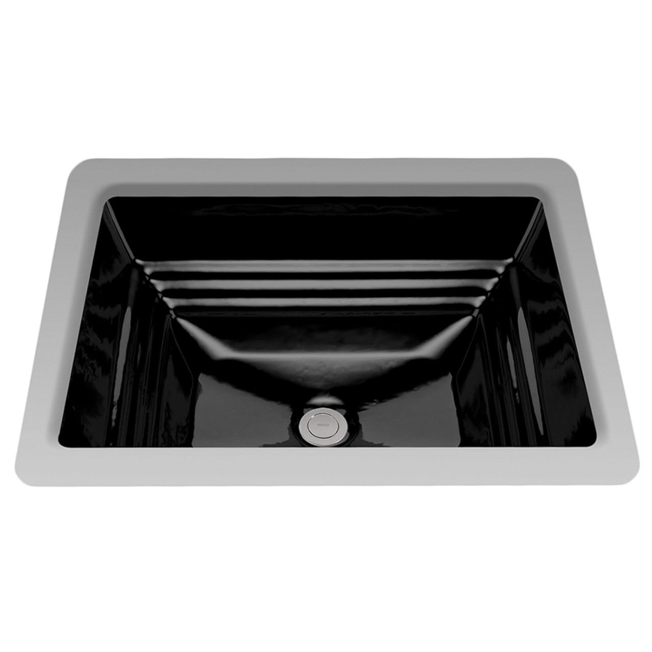 18-1/2-in Undermount Bathroom Sink with Overflow in Ebony