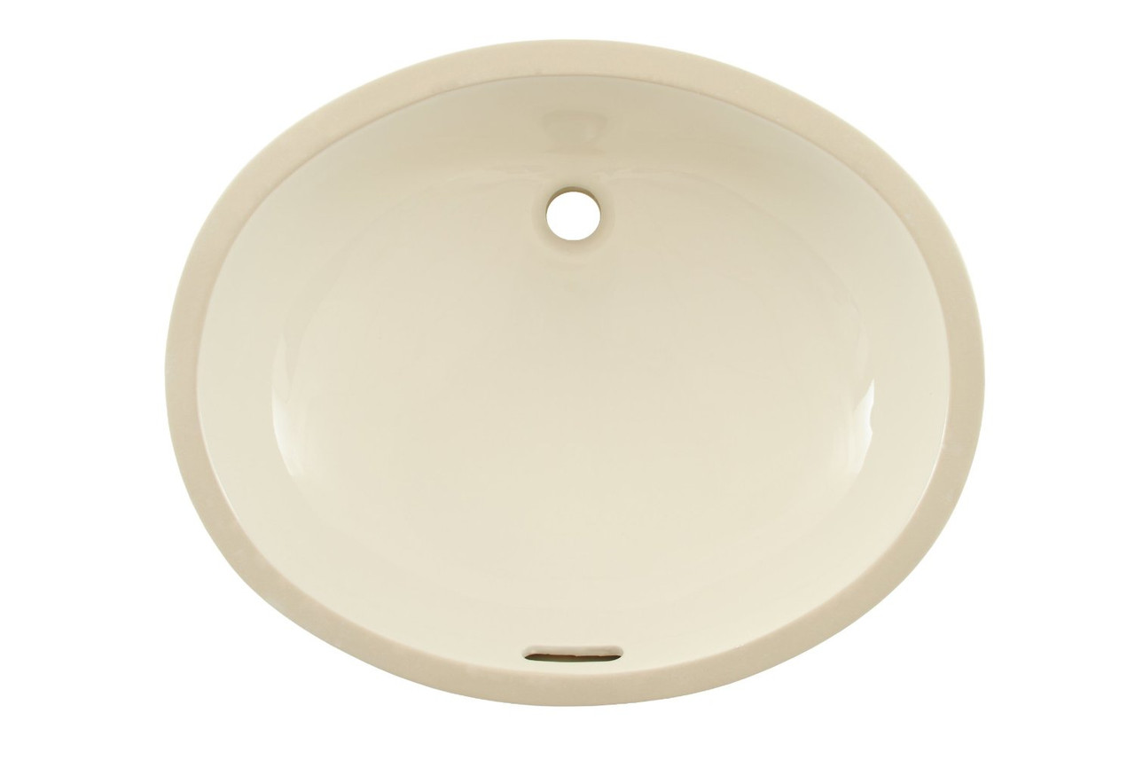 19-in Undermount Bathroom Sink with Overflow and SanaGloss Ceramic Glaze in Sedona Beige
