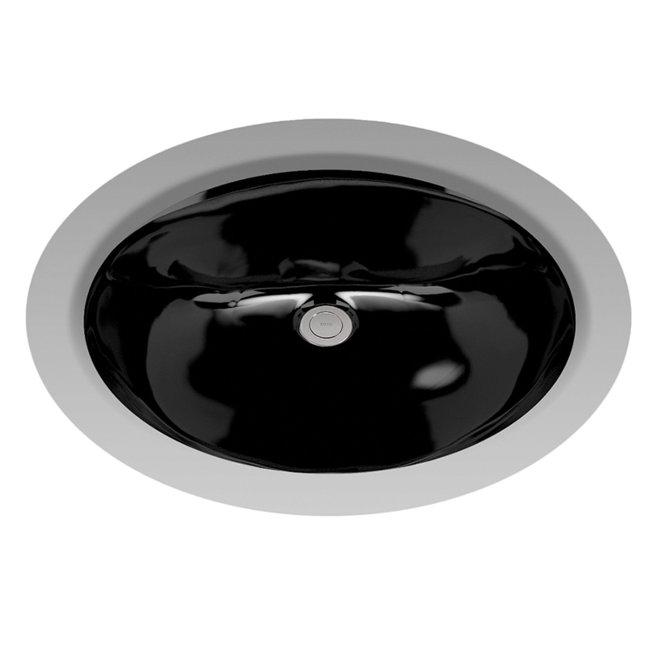 17-in Undermount Bathroom Sink with Overflow in Ebony 17-in Undermount Bathroom Sink with Overflow in Ebony